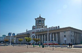  Центральная железнодорожная станция в городе Пхеньян